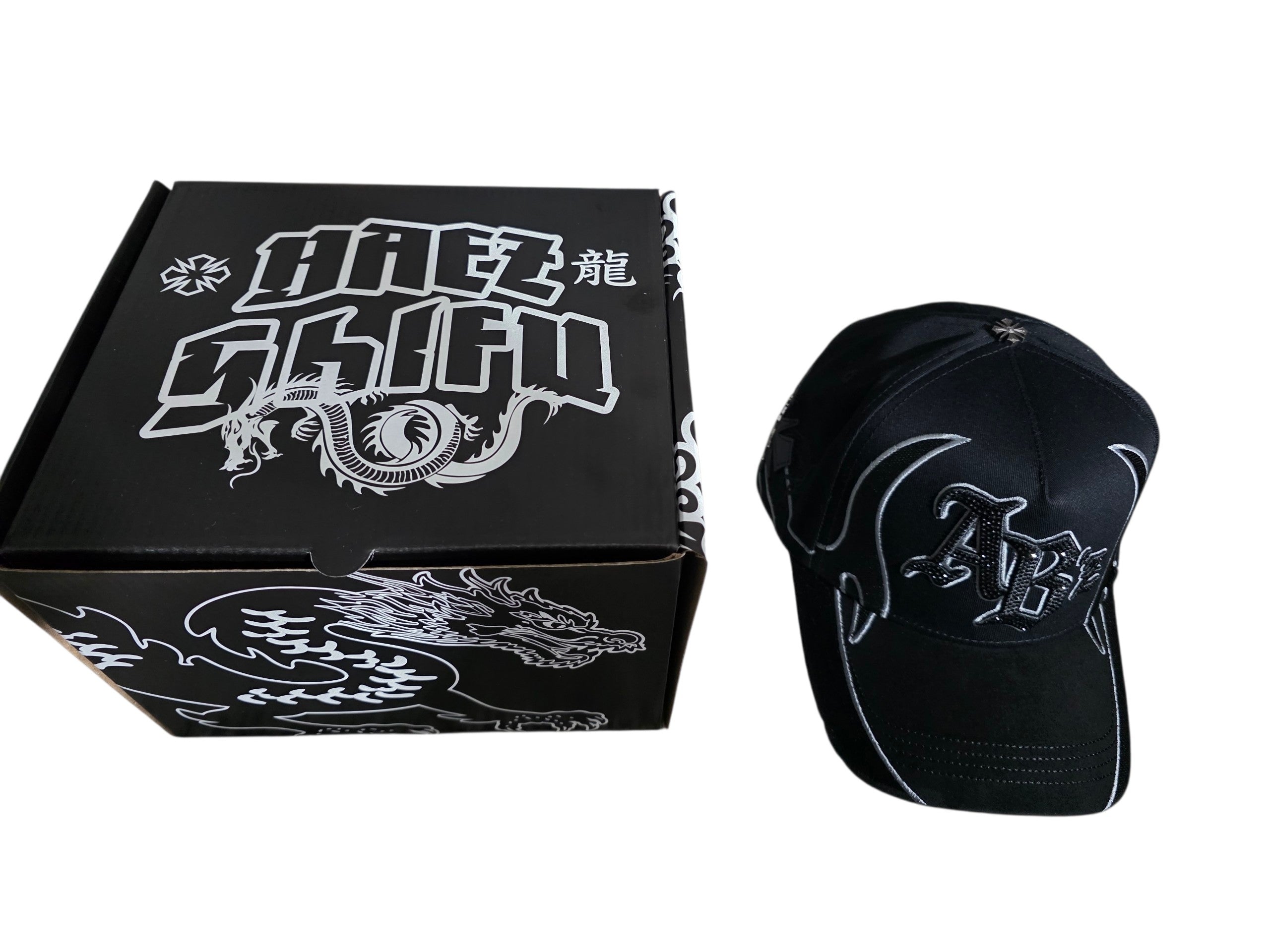 HAT AB'Z TOTAL BLACK - BAEZ X SHIFU  WITH BOX  LIMITED EDITION, BOX PREMIUM
